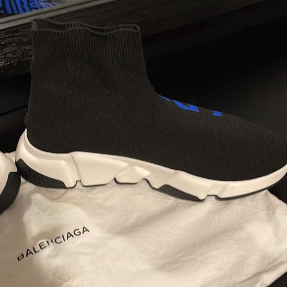 Noir bleu Balenciaga sock sneakers - Picture 5 of 12